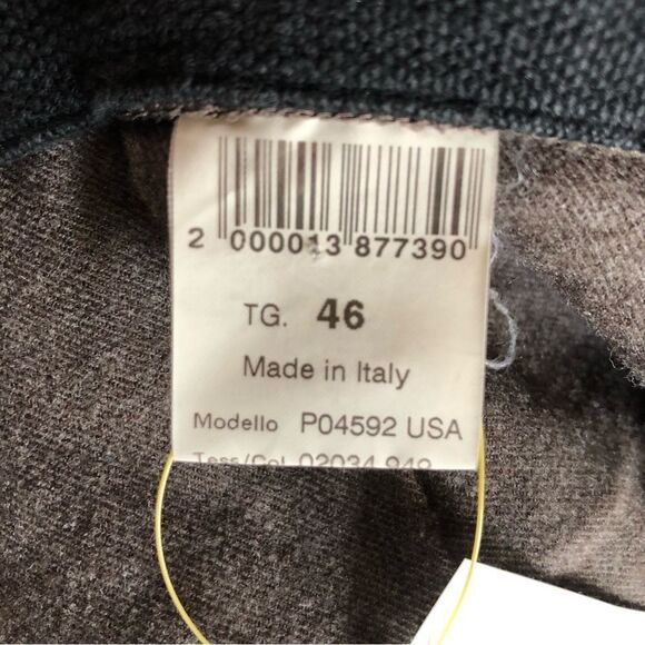 Peserico Italy Brown Ruffle Waist Fleece Wool Blend Trousers Pants - 46 - Picture 12 of 13